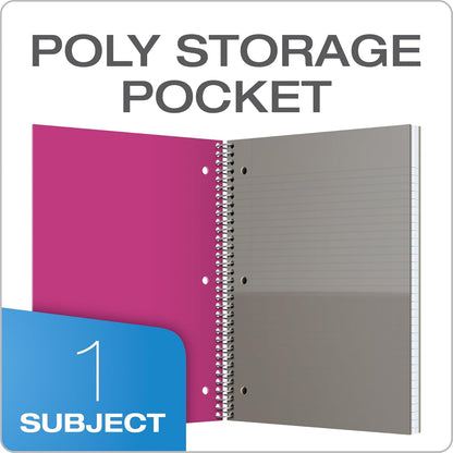 Oxford Spiral Notebook 8.5 X 11, College Ruled, 1 Subject, Water Resistant Cover, 100 Sheets - Pack of 4