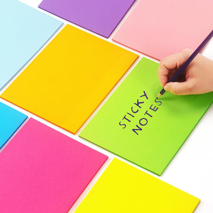 Winner Aura Sticky Notes 3x5 inch Bright Colors Self-Stick Pads 8 Packs 400 Sheets
