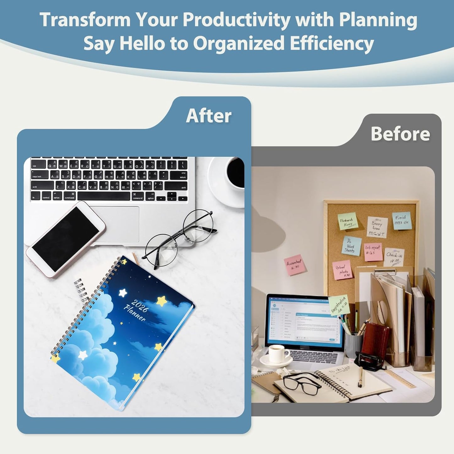 Planner 2026-2027, Weekly and Monthly Academic Year Calendar Planner, July 2026 - June 2027, Daily Agenda Book for Office School Supplies, A5(6.3'' x 8.5'')