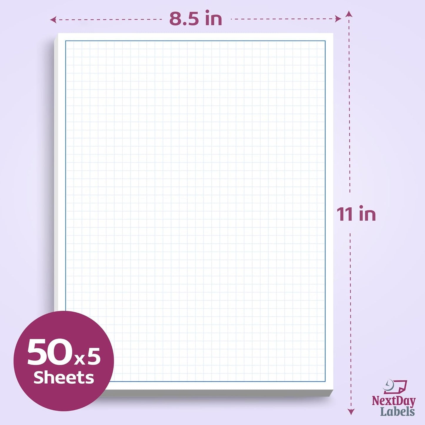Graph Paper Pad for Blueprint Drawings, Drafting, Engineering Drawing, and Planning - Graph Paper 11x17 Blueprint Quadrille Grid Paper Pads with Blue Lines, High Brightness 50 Sheets (1-Pack)