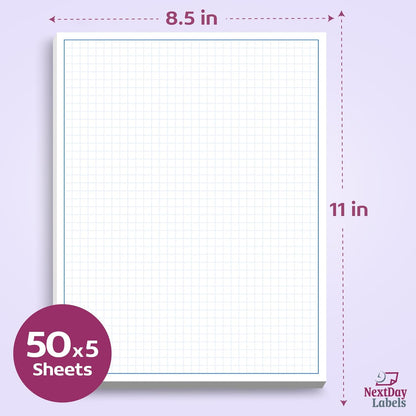 Graph Paper Pad for Blueprint Drawings, Drafting, Engineering Drawing, and Planning - Graph Paper 11x17 Blueprint Quadrille Grid Paper Pads with Blue Lines, High Brightness 50 Sheets (1-Pack)