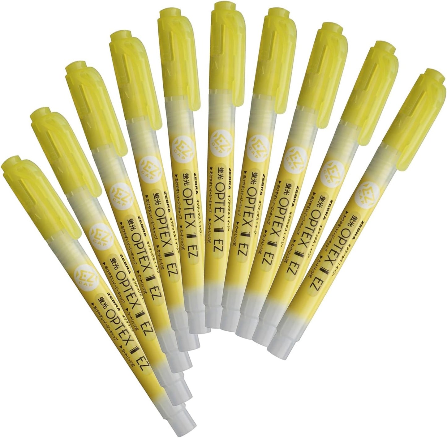 Zebra B-WKS11-E Optex 1 Highlighter, EZ, Brown, 10 Pieces