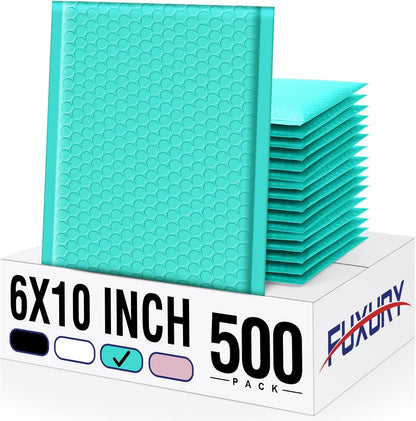 Fuxury Bubble Mailer 6x10" 100 Pack White Bubble Mailers Usable Size 6x9" Self Seal Padded Mailing Envelopes Opaque Bubble Padded Mailer for Small Business Mailing Jewelry Makeup Small Items