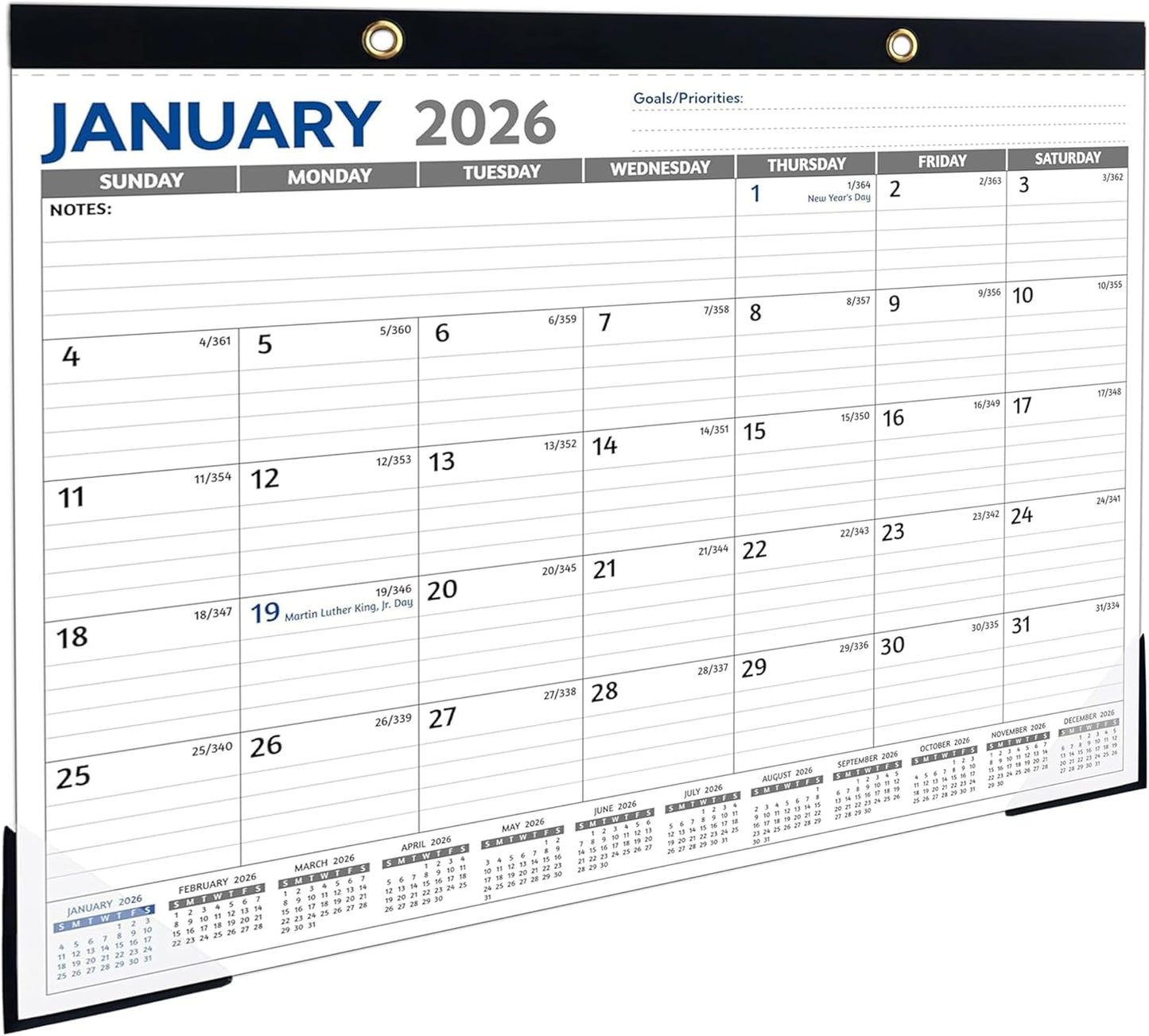 2026-2027 Desk Calendar – Run Now to MAR. 2027, 18 Monthly Desk Calendar 2026-2027 Large, 17'' x 12'', Best Desk/Wall Calendar 2026 with To-do Lists, Desk Pad, Ruled Blocks, Corner Protectors