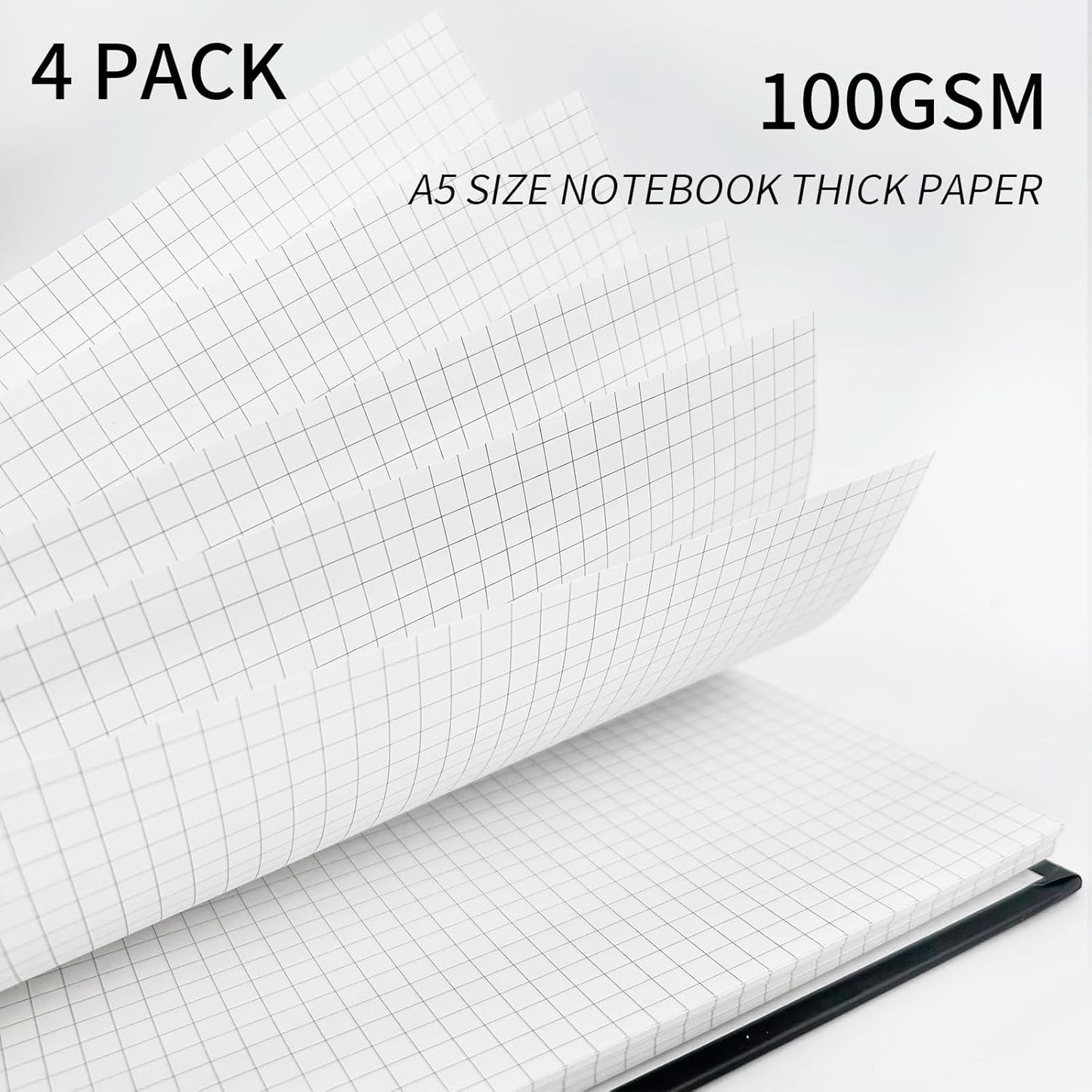Large Lined Notebook Spiral Notebook 8.5" x 11"-4 Pack LINED Notebook 7mm Ruled Hardcover Notebook 120 Pages 100 GSM Thick Paper Notebook Hardcover Journal for School, Office,Study and Notes