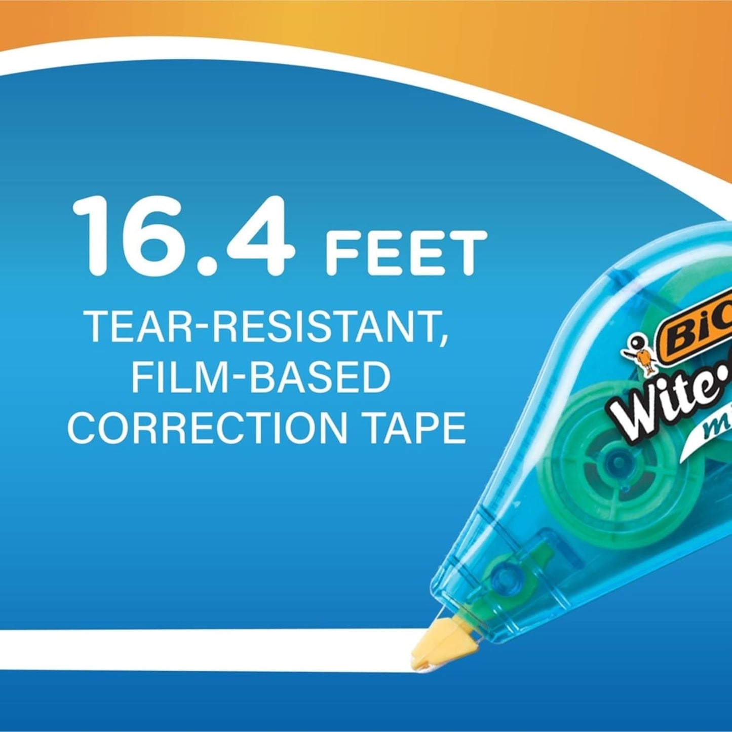 BIC Wite-Out Mini Correction Tape, White, No Dry Time, Long Lasting, 12-Count