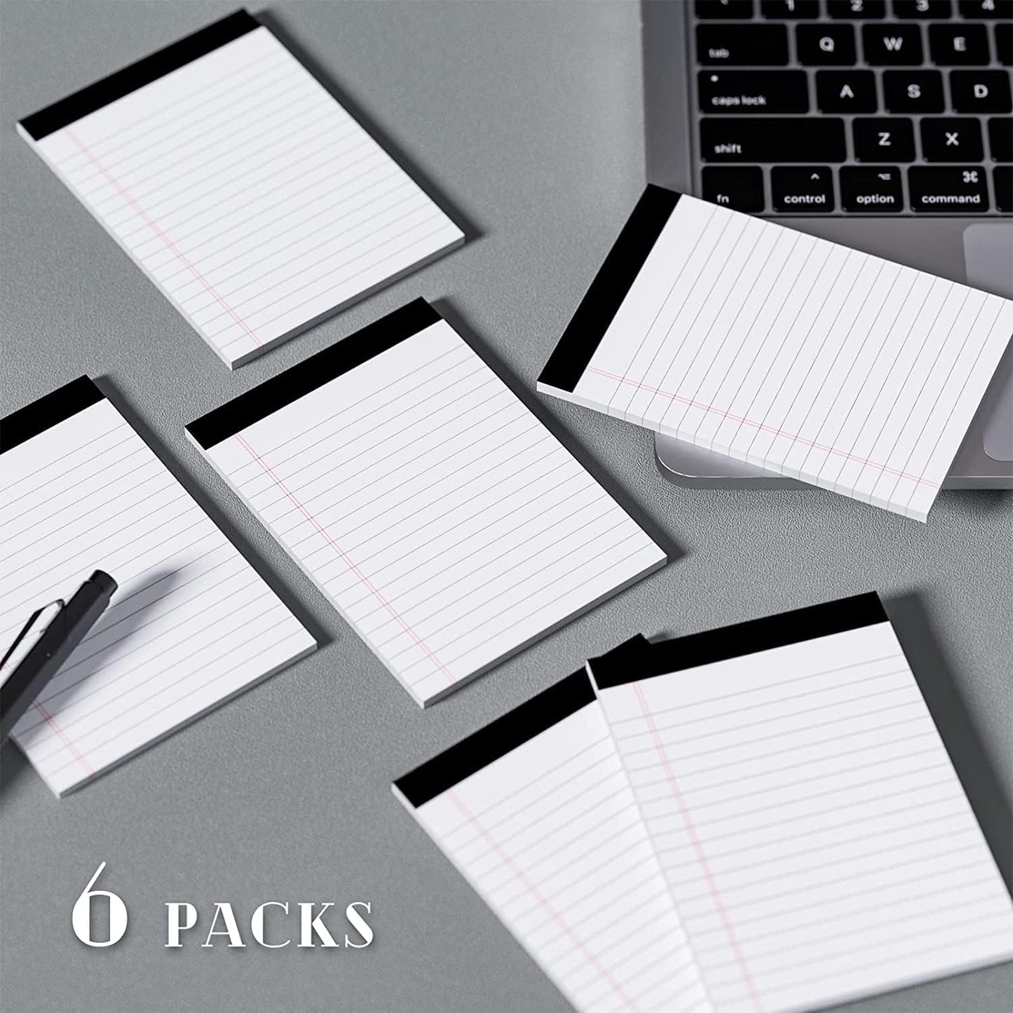 5 Pcs Note Pads 5 x 8 Inch Small Legal Pads 5 x 8 Colored Notepad 5 x 8 Micro Perforated Writing Pads Lined Paper College Ruled 30 Sheets Notebook for Study, To-Do Lists, School & Office Supplies
