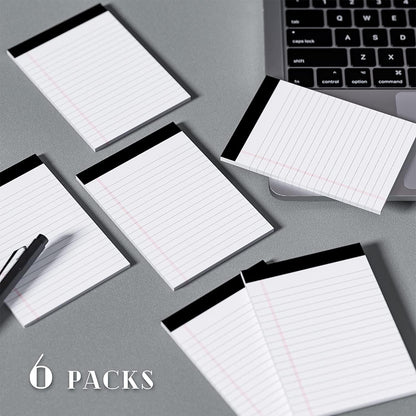 5 Pcs Note Pads 5 x 8 Inch Small Legal Pads 5 x 8 Colored Notepad 5 x 8 Micro Perforated Writing Pads Lined Paper College Ruled 30 Sheets Notebook for Study, To-Do Lists, School & Office Supplies