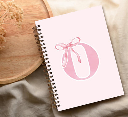 Blue Bow Journal Notebook for Girls,Initial H Journals Personalized Diary Gifts for Teen Girl Kids,Monogrammed Gifts for Women,Trendy Coquette Cute Hardcover Spiral Notebook 5.5 x 8.3 - Colors B