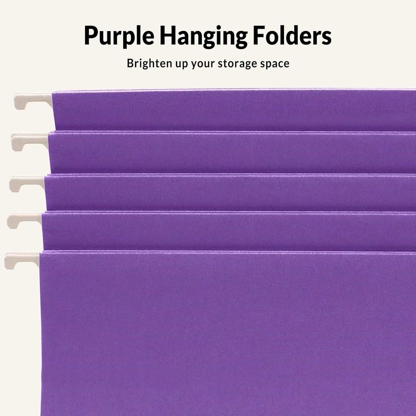SUNEE Hanging File Folders, 25 Pack Letter Size Hanging File Folders with 1/5-Cut Tabs, Ideal for Home and Office Organization and Papers Classification, Bright Neon Pink