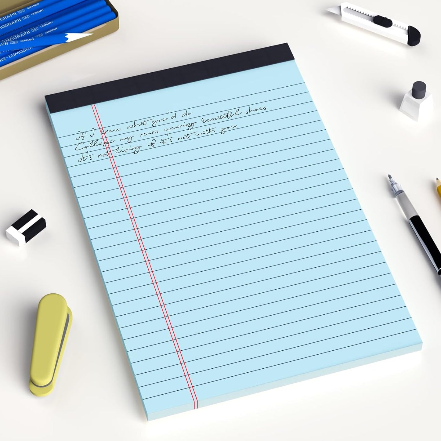 5pcs Small Note Pads 5x8 Notebook College Ruled Legal Pads Color Notepads 5 Pack Study Back Writing Pads 5 x 8 Perforated Narrow Ruled Pads of Paper for School & Office Supplies 30 Sheets/Pack