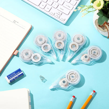 AmazingSpark 100 Pcs White Correction Tape Bulk, 39.4 Ft, Tear-resistant Easy to Use Applicator for Instant Corrections for School Office Note Taking Journal (Tape Width 0.2 in, Clear)