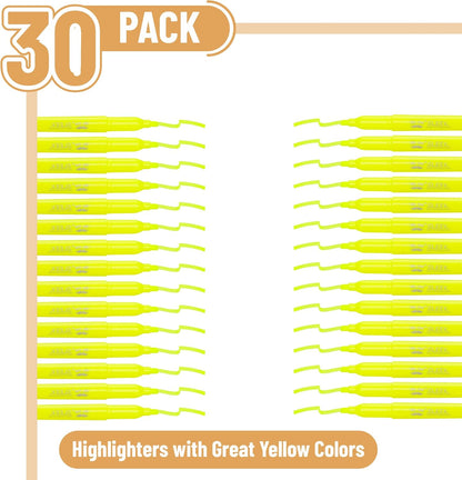 Mr. Pen- Yellow Highlighters, 30 Pack, Chisel Tip, Quick-Dry, Smear-Resistant, Odorless Yellow Highlighters Bulk for School, Office & Journaling