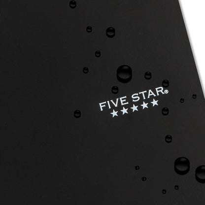 Five Star Spiral Notebook + Study App, 5 Subject, Wide Ruled Paper, 8" x 10-1/2", 200 Sheets, Fights Ink Bleed, Water Resistant Cover, Tidewater Blue (73196)