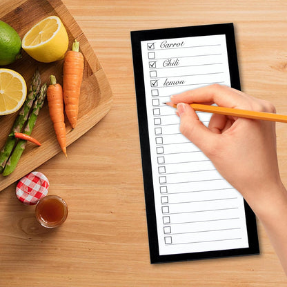 FLIPPED 4 Pack Magnetic Notepads for Refrigerator, Notepad Grocery List Large Magnet Pad for Fridge,Full Magnet Back Design Magnetic Memo Pads for Grocery List, Shopping List, to-Do List(200 Sheets)