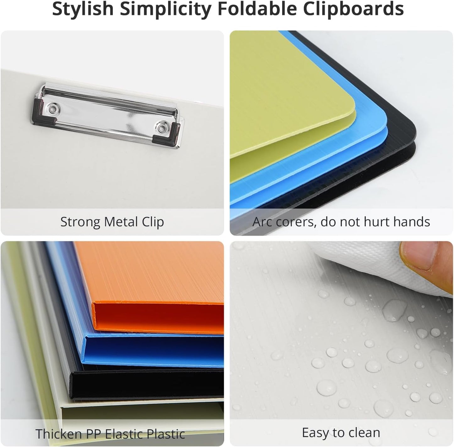 Clipboard Folder, A4 Foldable Clipboards with Pocket, File Cover Office Folder Clipboard, 360 Degree Foldable Storage Clipboards for Office, School or Medical Field, Blue