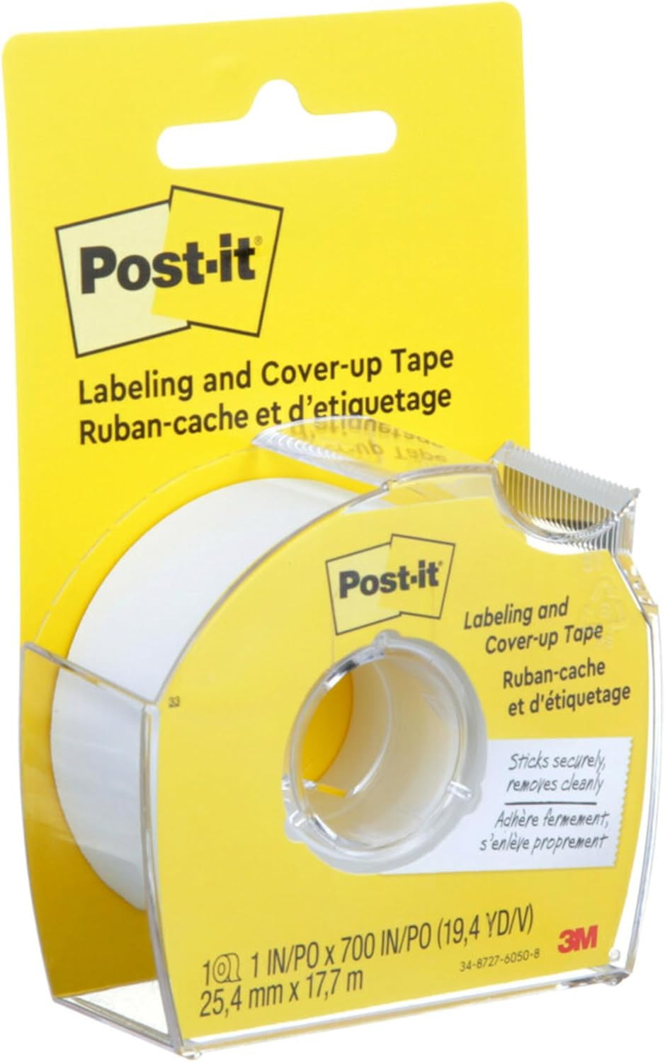 Post-it : Removable Cover-Up Tape, Non-Refillable, 1" x 700" roll -:- Sold as 6 Packs of - 1 - / - Total of 6 Each