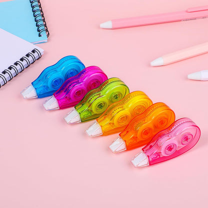 6 Pieces Correction Tape - White Out Correction Tape with No Drying Time, Easy To Use Applicator for Instant Corrections, Writing Tape for School Supplies, Office, 1/5 x 158 inch