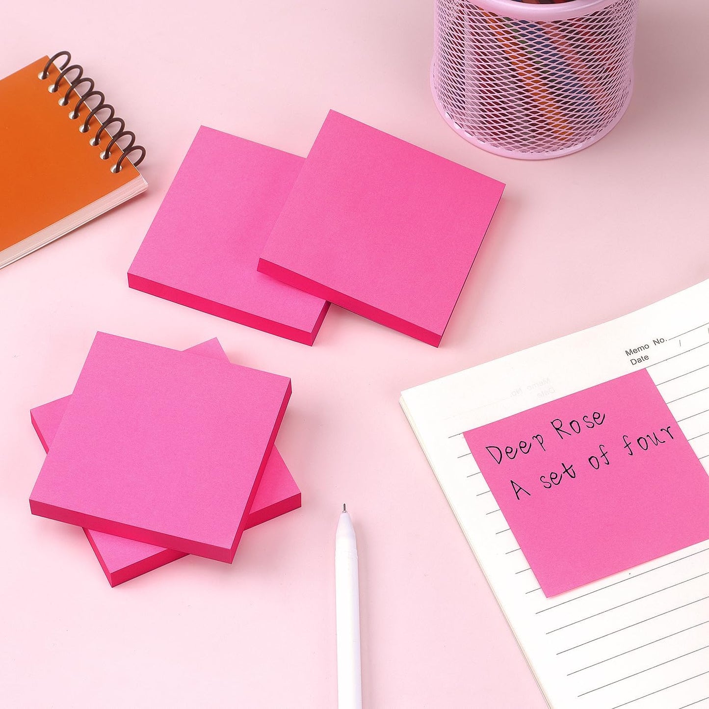 Sticky Notes 3x3 Self-Stick Notes Bright Colors Sticky Notes 4 Pads 100 Sheets/Pad (Yellow)