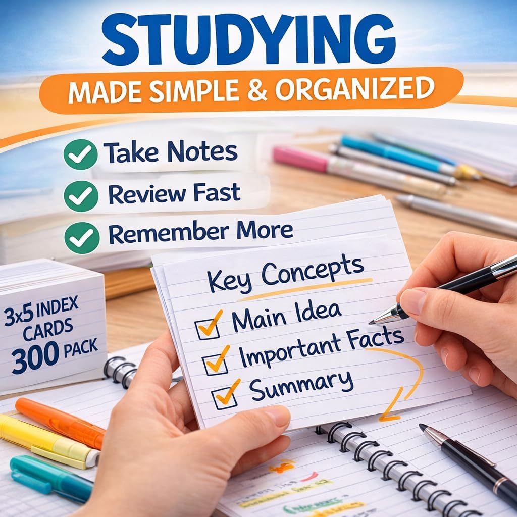 WritePads Index Cards Bulk, 2400 Flash Cards (24 Packs of 100), Wide Ruled Notecard, Blank Back Note Cards, Lined Flashcards for Studying School Home and Office, Made in USA (4x6)