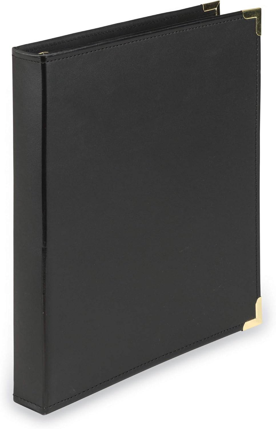 Samsill Classic Collection Leather 3 Ring Binder, Executive Presentation Portfolio, 0.5 Inch (Holds 100 Sheets), Brass Round Ring, Burgundy