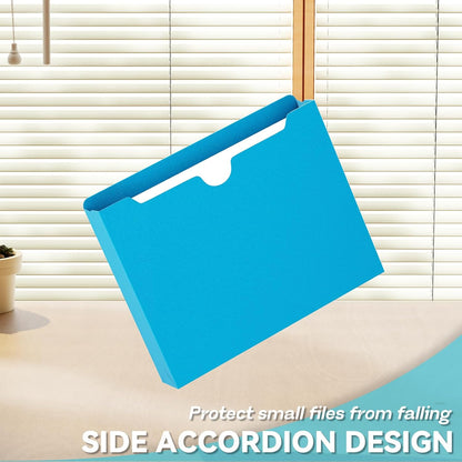 Plastic File Jackets Letter Size,12 Pack Reinforced Manilla File Pocket Folders, Heavy Duty File Folders with Straight Cut Tab,2 Inch Expanding File Folder for Documents,File Pockets