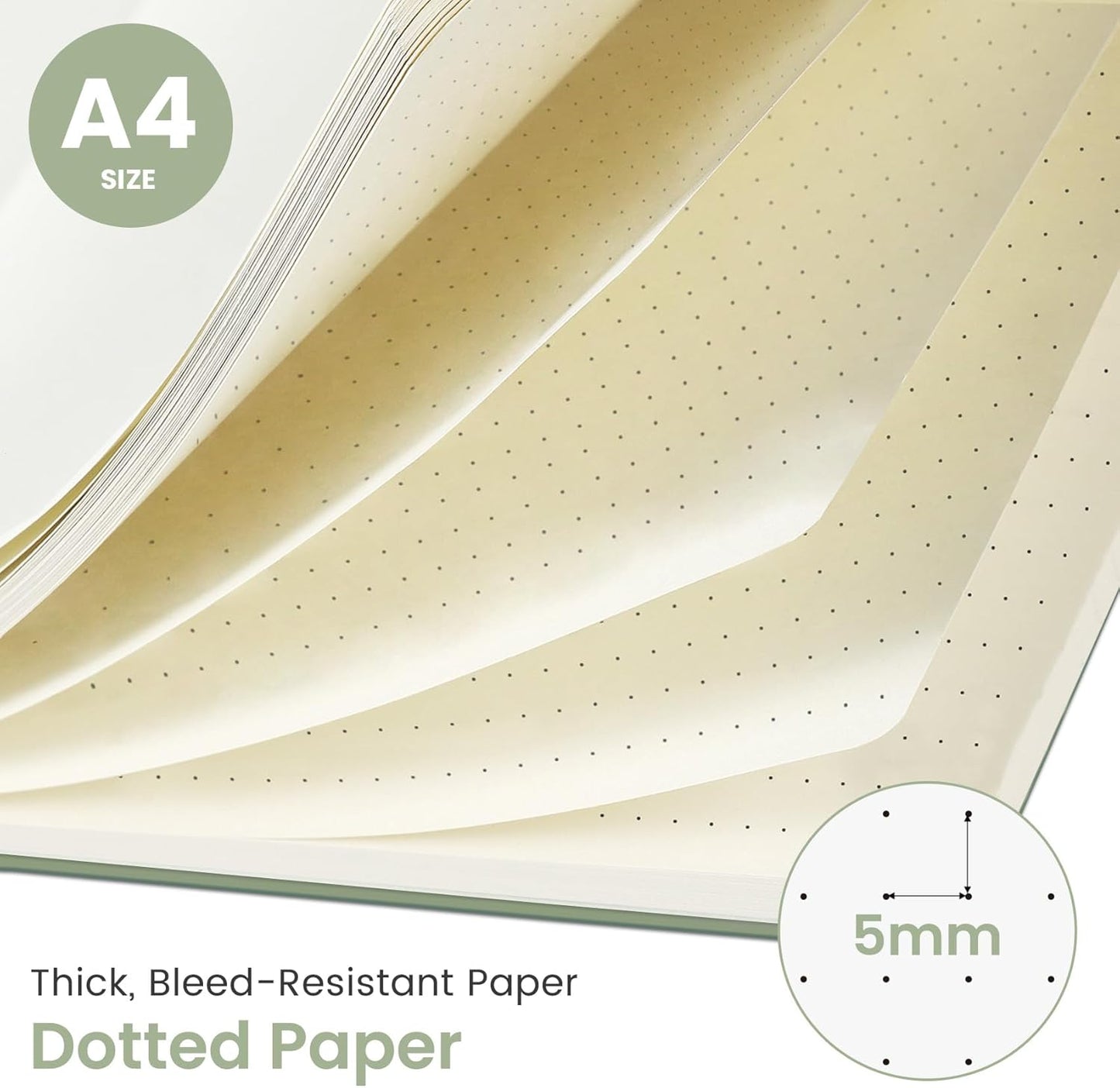 Taja Spiral Lined Notebook, 8.5"x11" Notebooks for Work, Large A4 Journal for Women & Men, College Ruled Journaling Notebook for Writing, Plastic Cover Spiral Journal, Green