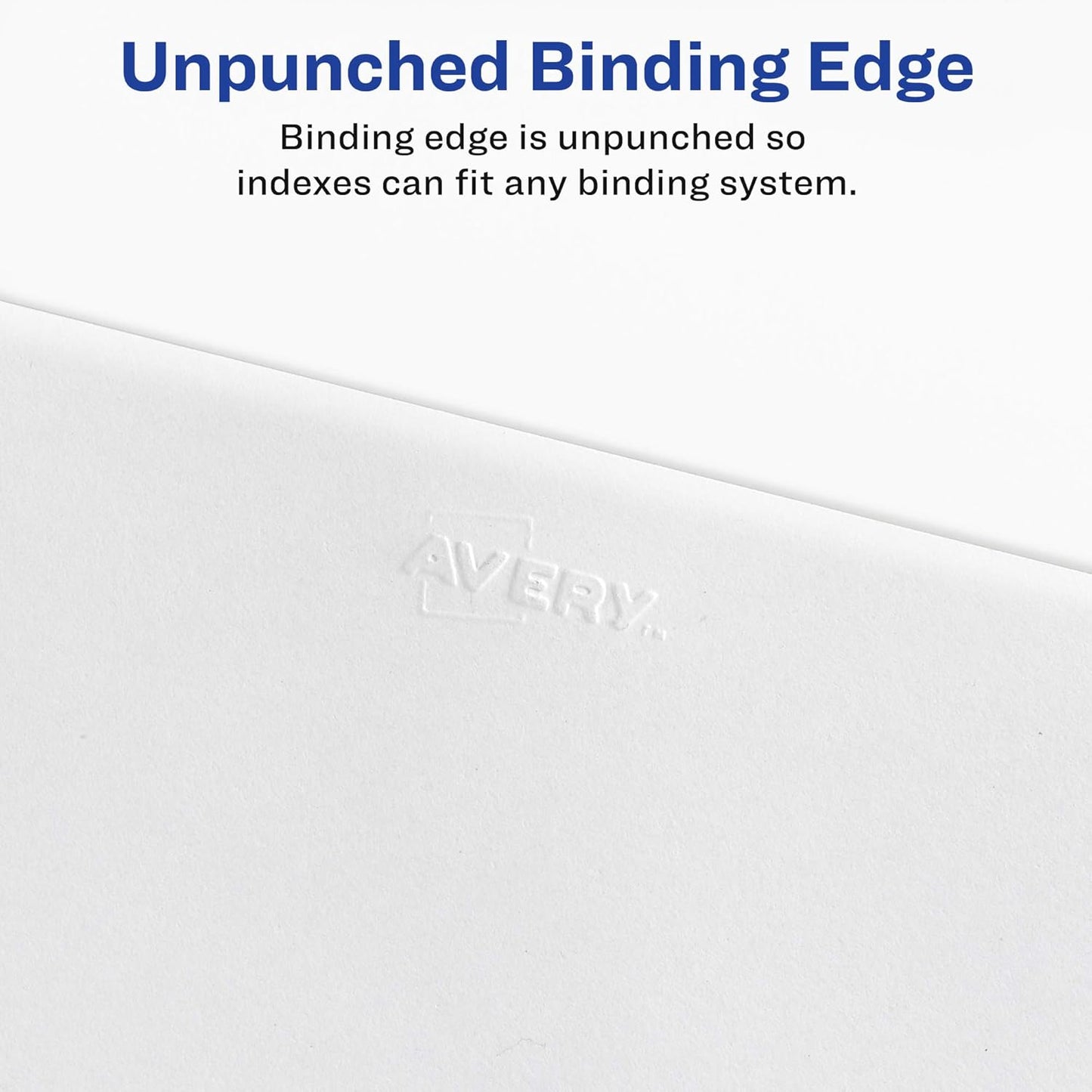 Avery Blank Tab Legal Exhibit Binder Dividers, White Unlaminated Tabs, Letter-Size, Standard Collated 25-Tab Set (11959)