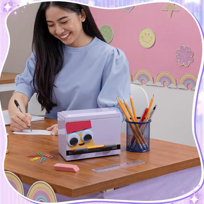 Briwooody Composition Pencil Dispenser for Classroom Back to School Teacher Must Have Black White Composition Notebook Classroom Decor Pencil Dispenser with Lid Teacher Gift for Pre K to Middle School