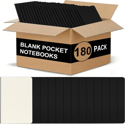 ZCZN 100 Pack Kraft Pocket Notebooks Bulk, 3.5 X 5.5 Inches Blank Paper Journaling Notebooks, 30 Sheets/60 Pages, Mini Journal Notebooks for Work, Writing, Drawing Memo Notepad(Kraft Cover)