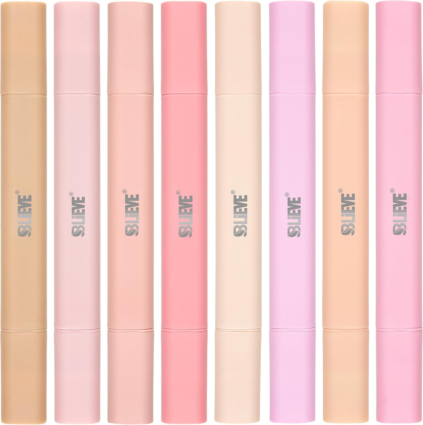 BLIEVE Aesthetic Cute Highlighters No Bleed Through, Dual Tip 8 Pack, Pastel Colors For Bible & Journaling