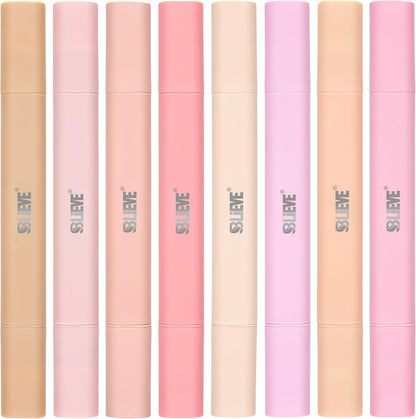 BLIEVE Aesthetic Cute Highlighters No Bleed Through, Dual Tip 8 Pack, Pastel Colors For Bible & Journaling