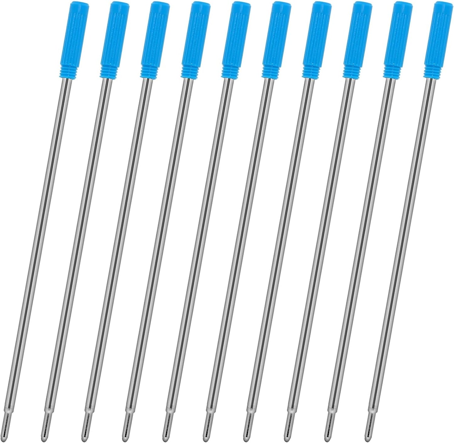 4.5'' Compatible Ballpoint Pen Refills 10 Pack, 1.0mm middle point nib delicate, smooth writing interchangeable ink filling (black)