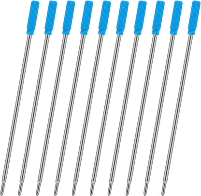 4.5'' Compatible Ballpoint Pen Refills 10 Pack, 1.0mm middle point nib delicate, smooth writing interchangeable ink filling (black)