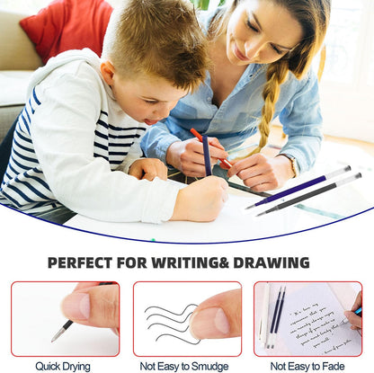 8 Pieces Replaceable Ballpoint Pen Refills Work for Most Brands Pens with Smooth Writing,Free-Flowing German Ink with Medium 0.5mm Ballpoint Tip(Black Refills and Length 4.4inch)