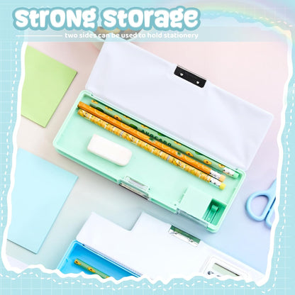 Henoyso Multifunctional Pencil Box for Girls Butterfly Pencil Case with Calculator and Sharpener Cool Cute Pencilcase School Supplies Essentials Christmas Birthday Gift Present for Kids Teens