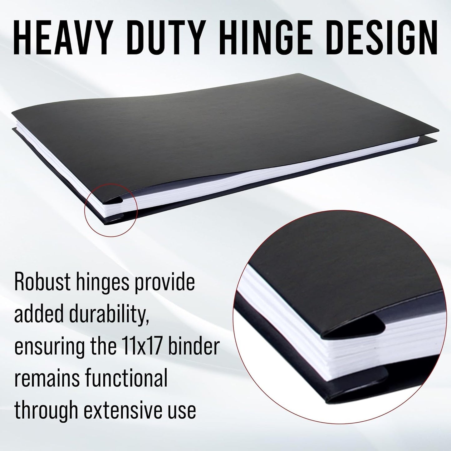 11x17 Report Cover Pressboard Binder Poly Panels Includes Fold-Over Metal Fasteners Blue Package of 6