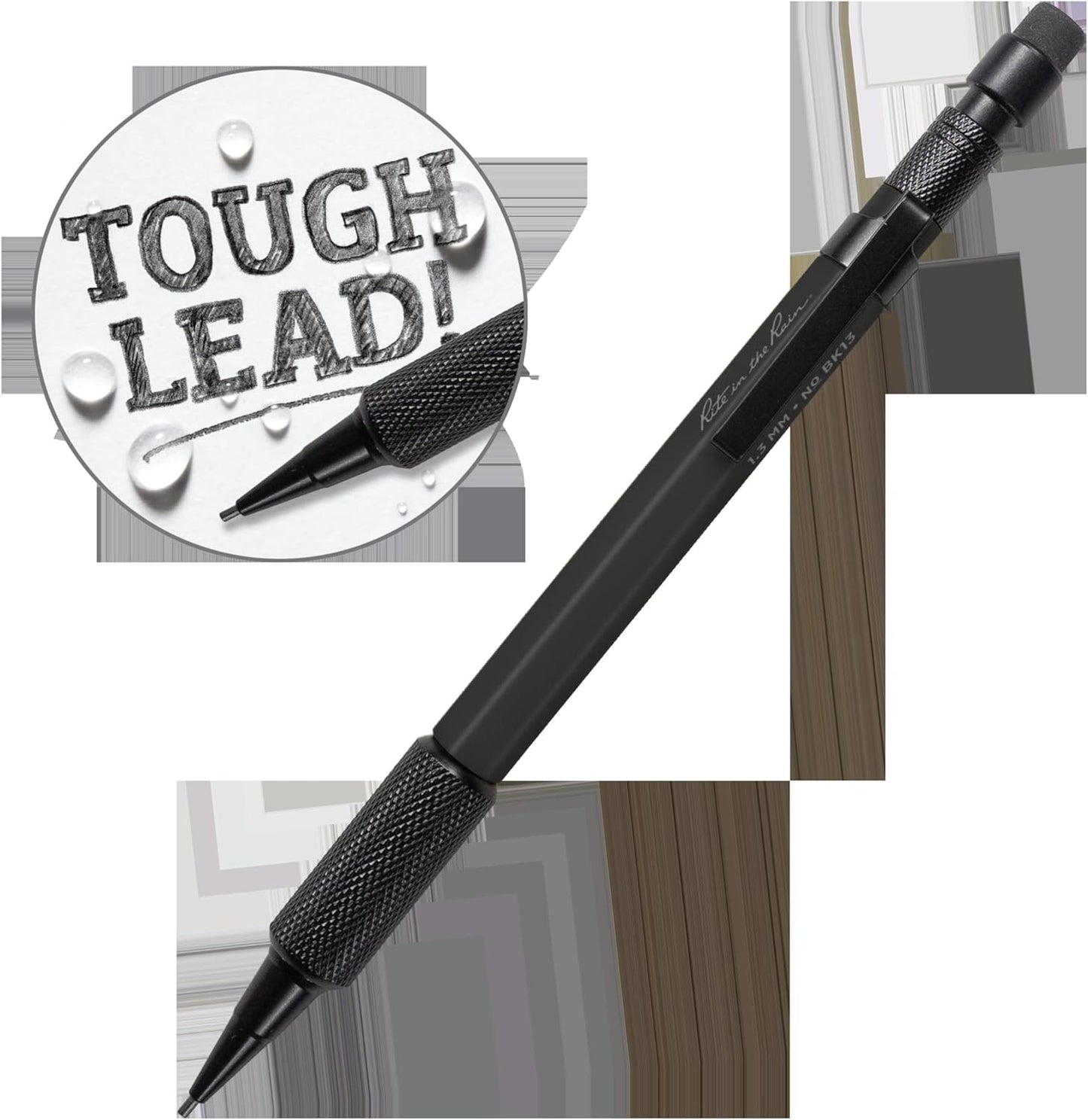 Rite in the Rain Weatherproof Mechanical Pencil, Orange Barrel, 1.3mm Black Lead (No. OR13)