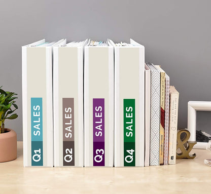 Avery Standard View 3 Ring Binders, 1.5" Round Rings, 275-Sheet Capacity, 2.1 Inch Wide Spine, White Binders, Ideal for Lightweight Organization and Occasional Referencing (4-Pack of 19201)