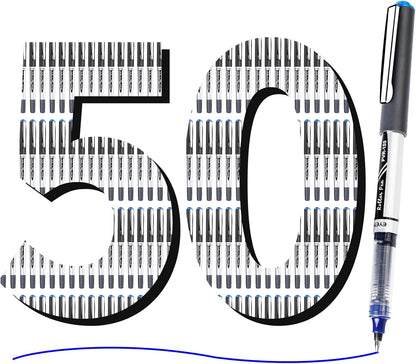 EYEYE 0.7mm Black Roller Ball Pens 25 Pack, Medium Point Rollerball Pen Quick Dry, Liquid Ink Pens Fine Point Smooth Writing Pens for Journaling, Note Taking, Office and School Supplies