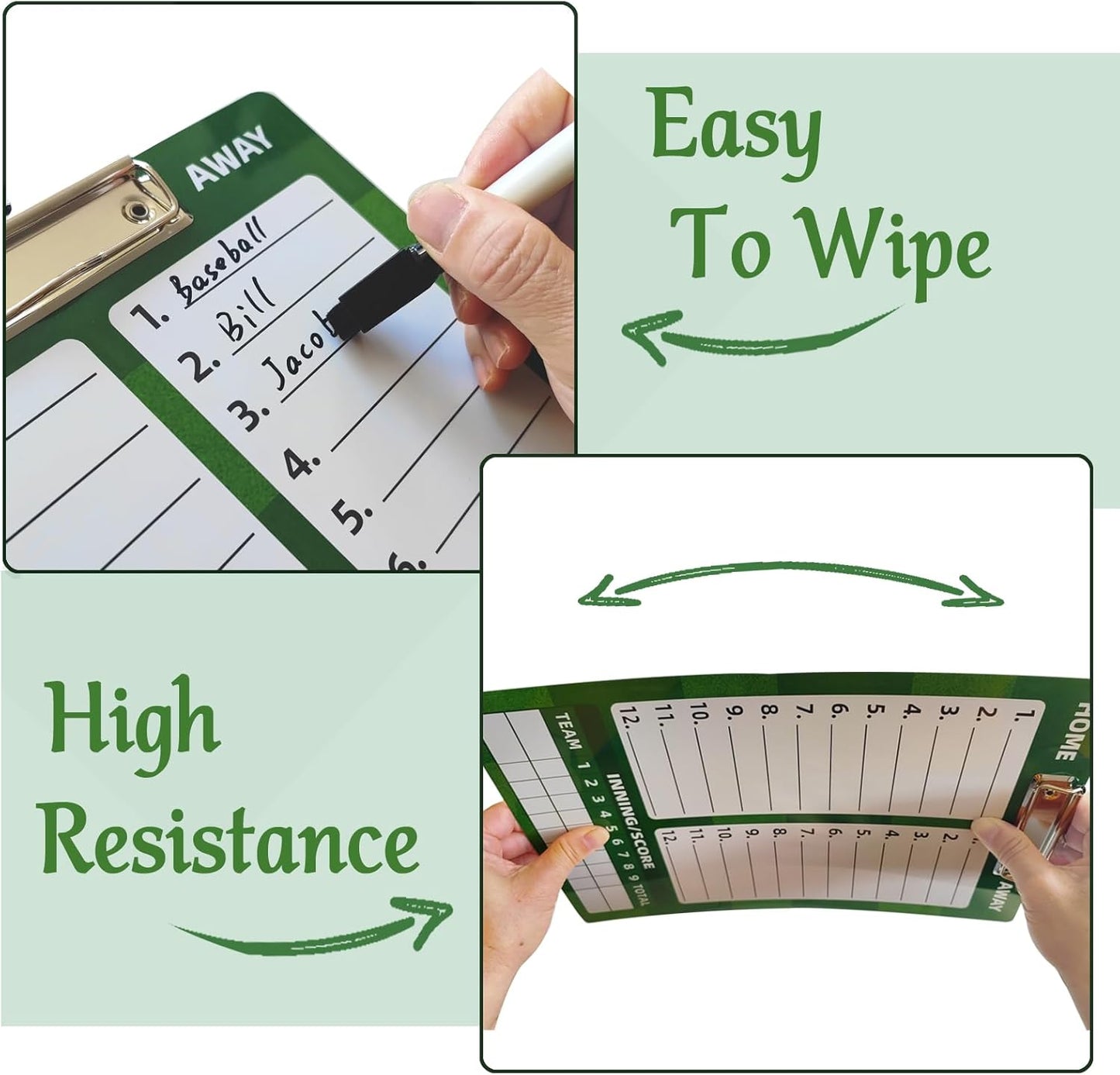 Basketball Dry Erase Coaches Clipboard, Basketball Clipboard for Coaches Double-Sided Basketball White Board for Coaches Writable and Erasable Basketball Dry Erase Board for Coaches Gift