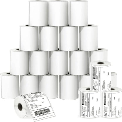 MFLABEL 4x6 Thermal Shipping Labels - 2 Rolls of 250, Perforated & Smudge-Proof Direct Thermal Labels Compatible with Rollo, Zebra, for Amazon UPS FedEx Shopify