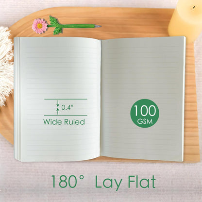 ipoul Flower Notebook, A5, 6x8, Hardcover, Lay Flat, Lined Paper, Journal for Women, Writing Notebook, Pretty, Hibiscus, Pink, Birthday Gifts for Women, Wedding Shower Gifts, Mothers Day Gift