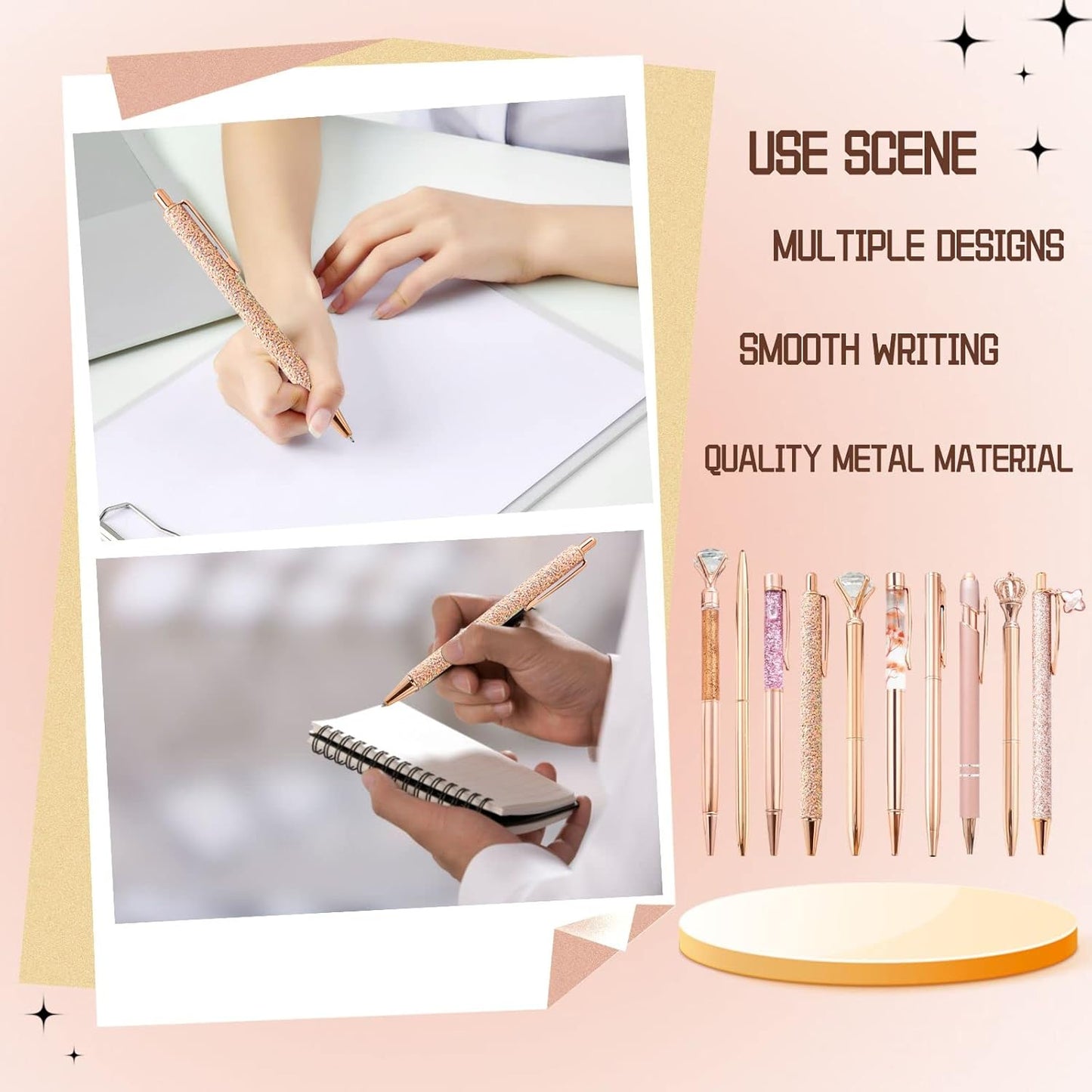 20 Pieces Ballpoint Pen Refills Black Ink 1.0mm Medium Point Smooth Writing Replacement Gel Ink Refills for Retractable Ballpoint Pen School Office Supplies