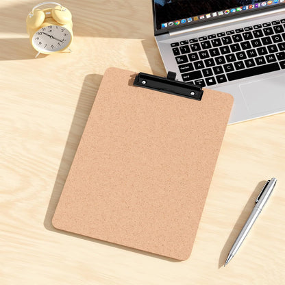 2 Pack Wood Retro Clipboards, 9 x 12.5'' Letter Size for Classroom, Students, Kid, 8.5 x 11'' Decoration Clip Board with Low Profile Copper Clip, Office & School Supplies