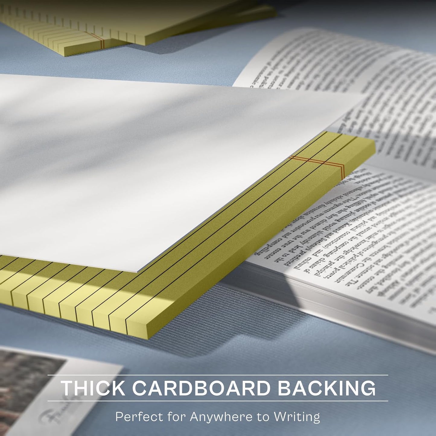 Legal Pads 8.5 x 11 Writing Pads, 3 Pack Note Pads 8.5 x 11 Wide Ruled Pads of Paper, Micro Perforated Notepad 8.5'' x 11'' Lined Paper Pads, Thickness Paper with Strong Cardboard, 30 Sheets per Pad