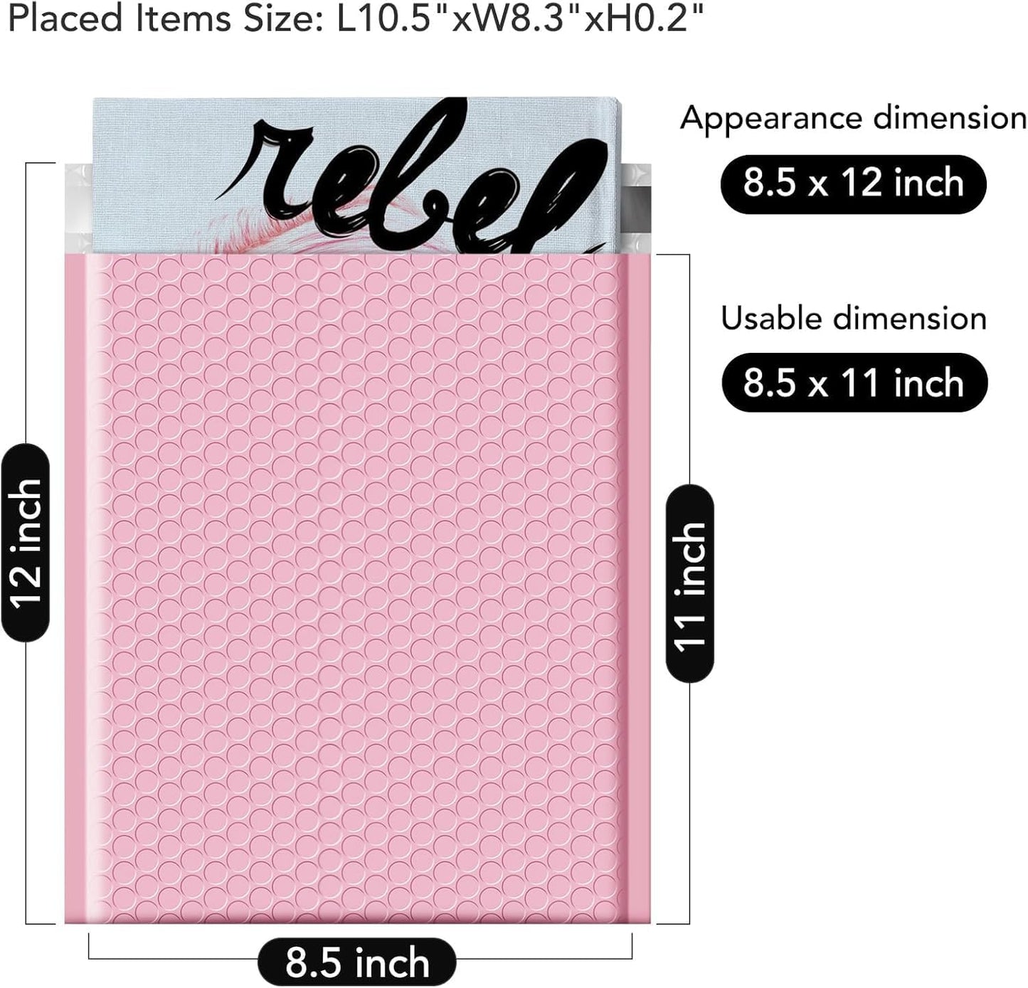 Fuxury Bubble Mailers 10.5x16 Inch 40 Pack Self Seal Padded Envelopes Waterproof Mailing Envelopes Bubble Padded Cushioning Padded Mailers Bubble Bags for Packaging Small Business Large #5 Black