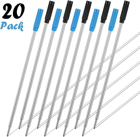 Unibene Cross Compatible Ballpoint Pen Refills 20 Pack, 1.0mm Medium Point-Black, Smooth Writing Replaceable German Ink Refill