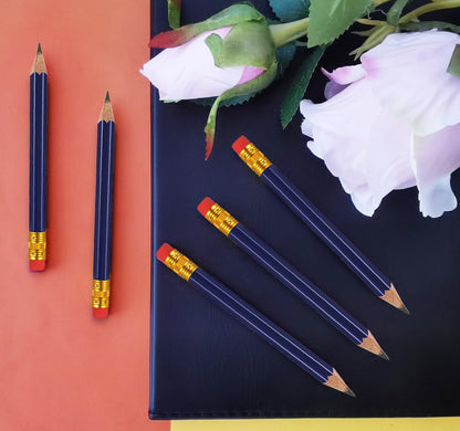 Adhere 25pcs Golf Pencils with Eraser Pre sharpened Hexagon half Wooden Pencils Graphite 2B for Golf Event Scoring,Classroom,Wedding,Company Meetings,Pew, Pocket (Nature)