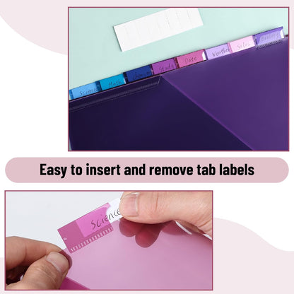 Mr. Pen- Binder Dividers with Pockets and Tabs, 1 Set, 8 Tabs/Set, Colorful, 3 Ring Binder Dividers with Tabs and Pockets on Both Sides